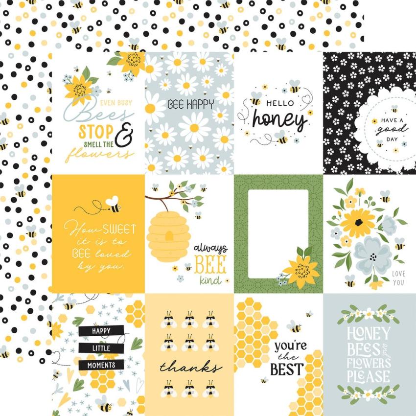 Echo Park - Designpapier "Happy As Can Bee" Collection Kit 12x12 Inch - 12 Bogen