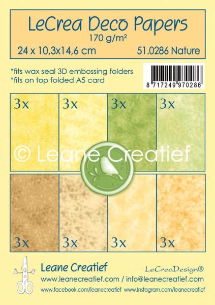 Leane Creatief -  Designpapier "Nature" Paper Pack A5 - 24 Bogen