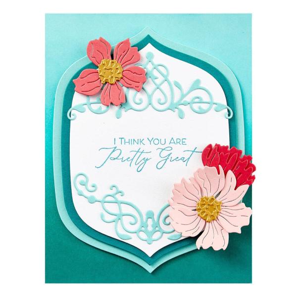 Spellbinders - Buchdrucktechnik "New Beginnings Timeless Sentiments" Press Plate