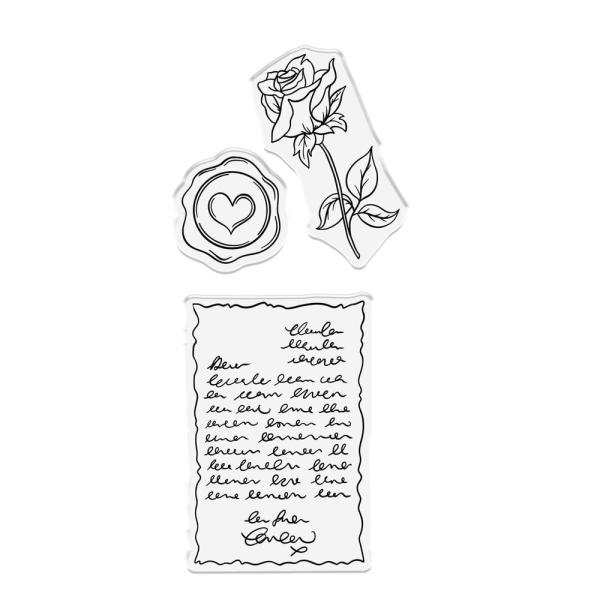 Crafters Companion - Stempelset & Stanzschablone "Love Letter" Stamp & Dies