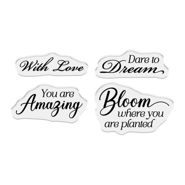 Crafters Companion - Stempelset & Stanzschablone "Bloom Where You Are Planted" Stamp & Dies