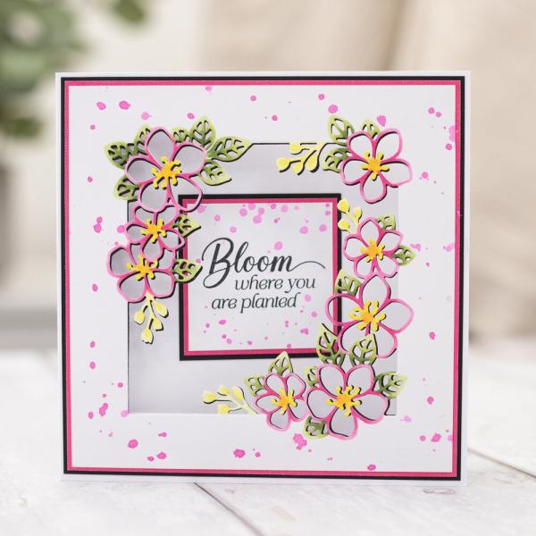 Crafters Companion - Stempelset & Stanzschablone "Bloom Where You Are Planted" Stamp & Dies