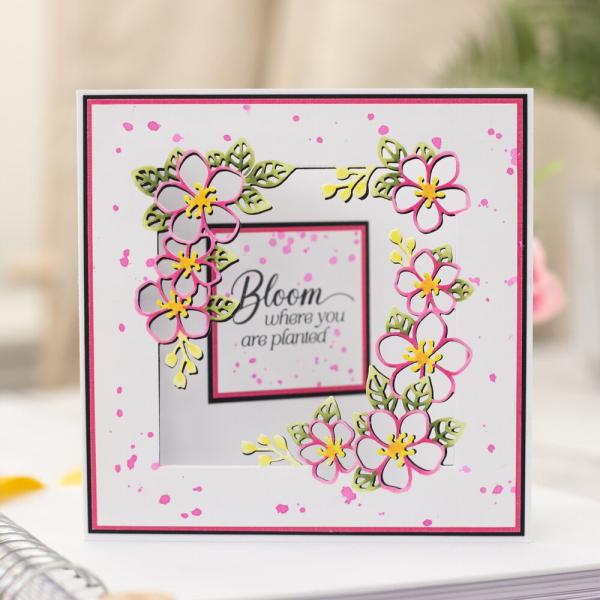 Crafters Companion - Stempelset & Stanzschablone "Bloom Where You Are Planted" Stamp & Dies