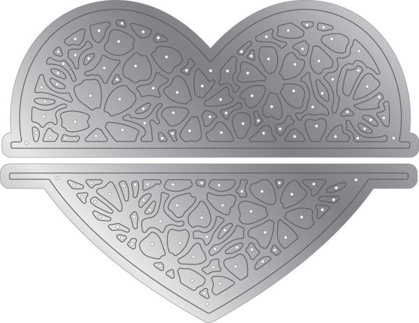 Crafters Companion - Stempelset & Stanzschablone "Just For You With Love" Stamp & Dies