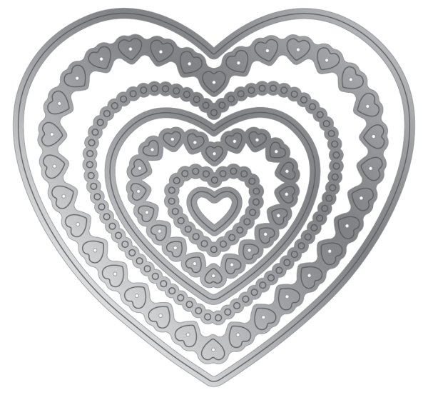 Crafters Companion - Stanzschablone "Nesting Hearts" Dies