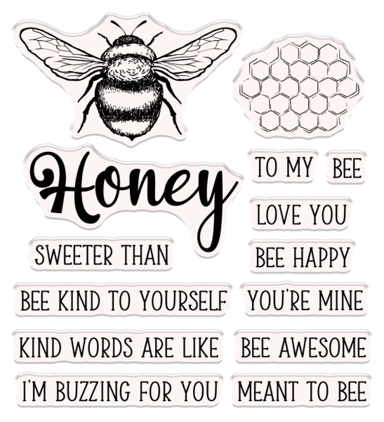 Crafters Companion - Stempelset & Stanzschablone "Sweet Honeybee" Stamp & Dies