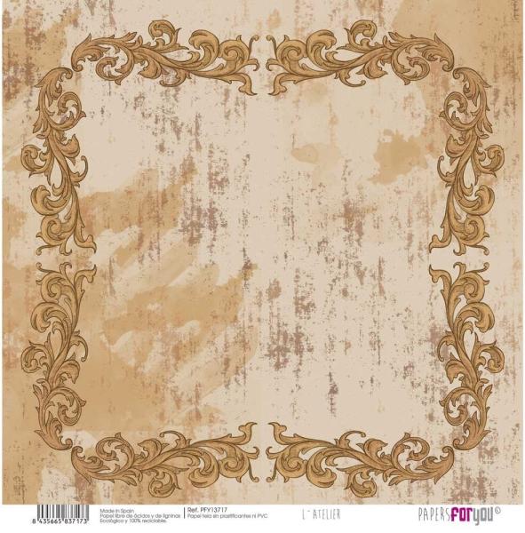 Papers For You - Leinwandpapier "L'Atelier" Paper Pack Canvas 30,5x31 cm - 8 Bogen 