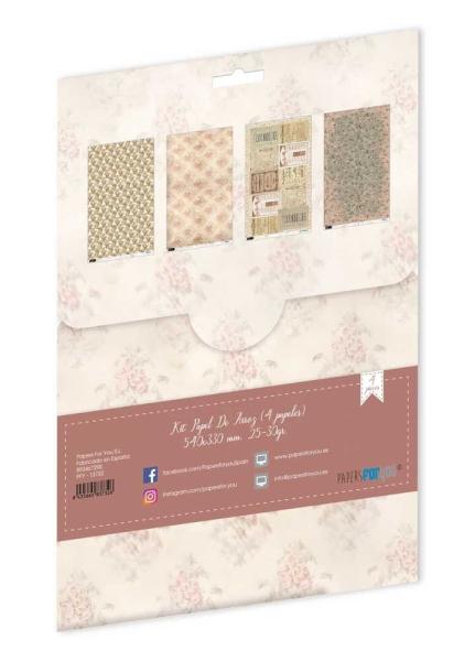 Papers For you - Decoupage Papier "L'Atelier III" Rice Paper Kit - 4 Bogen