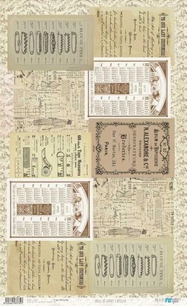 Papers For you - Decoupage Papier "L'Atelier III" Rice Paper Kit - 4 Bogen