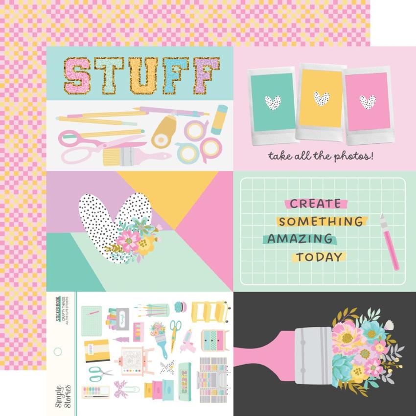 Simple Stories - Collections Kit "Crafty Things" 12 Bogen Designpapier