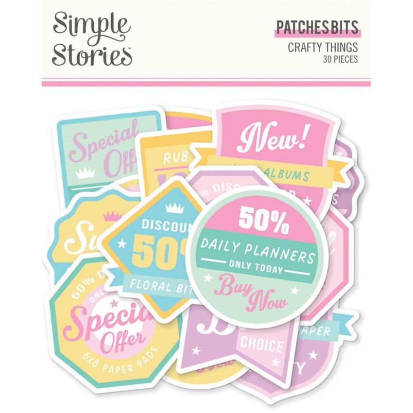 Simple Stories - Stanzteile "Crafty Things" Patches Bits & Pieces 