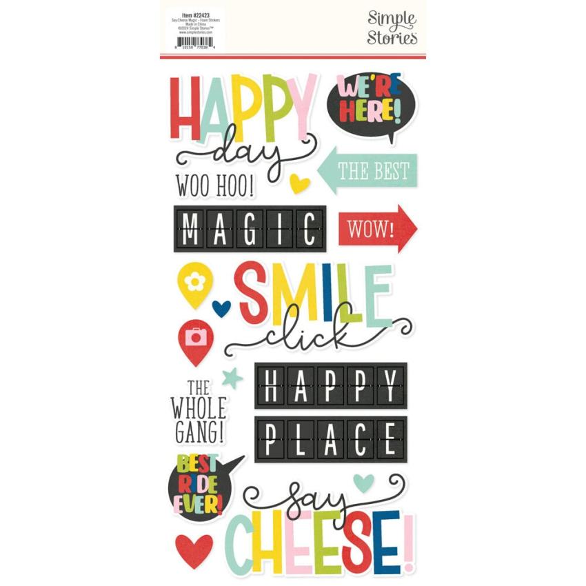 Simple Stories - Aufkleber "Say Cheese Magic" Foam Sticker