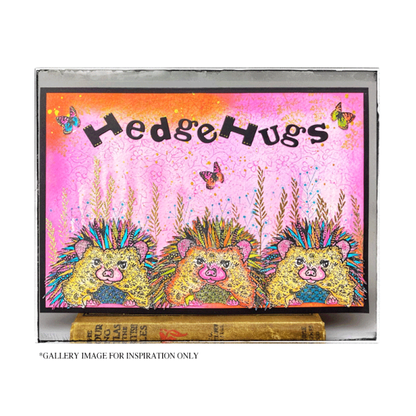 Crafty Individuals - Gummistempel "Happy Hedgehog" Unmounted Rubber Stamps 