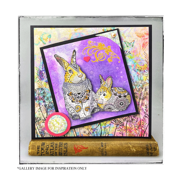 Crafty Individuals - Gummistempel "Two Happy Bunnies" Unmounted Rubber Stamps 