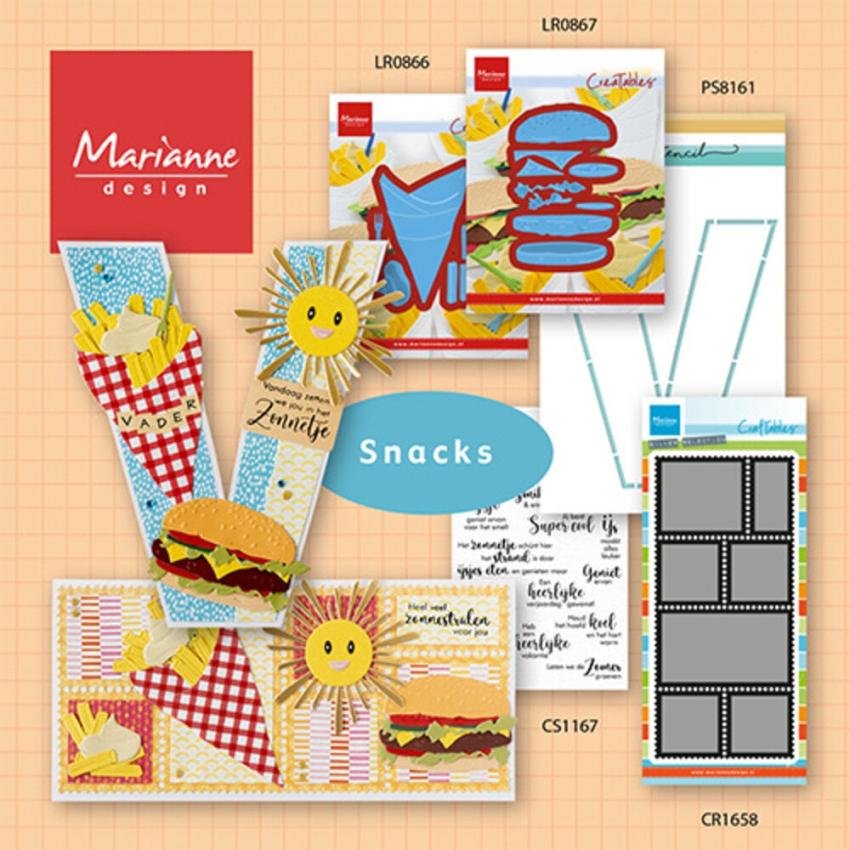 Marianne Design - Präge- und Stanzschablone "Burgers" Creatables Dies