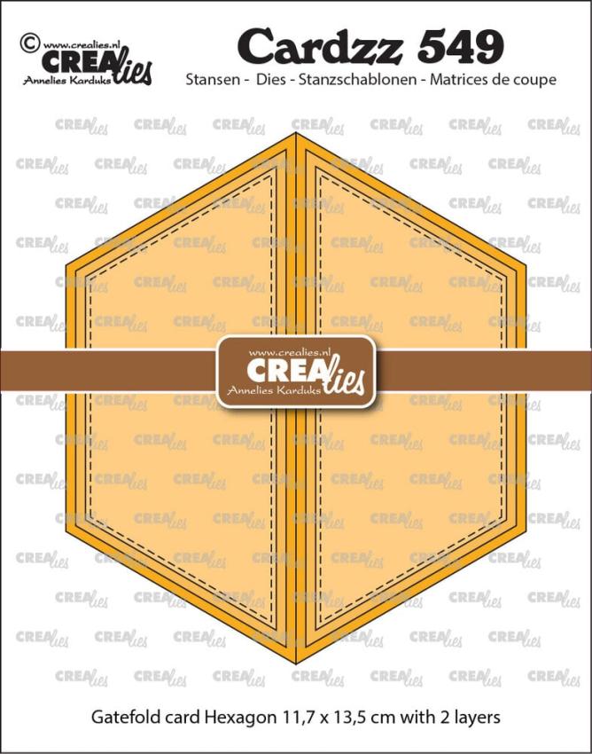 Crealies - Stanzschablone "No. 549 Gatefold Card Hexagon" Cardzz Dies