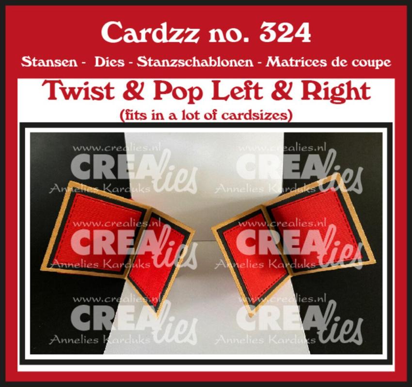 Crealies - Stanzschablone "No. 324 Twist & Pop Left & Right" Cardzz Dies