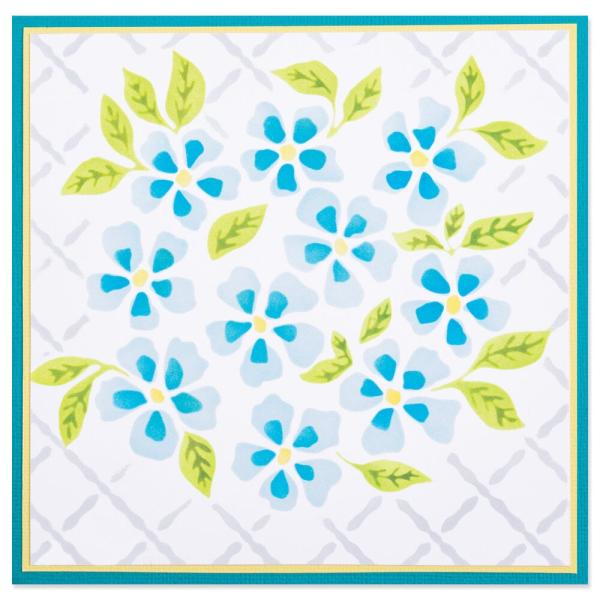 Sizzix - Schablone "Watercolour Flowers & Lattice" Layered Stencil Design by Eileen Hull