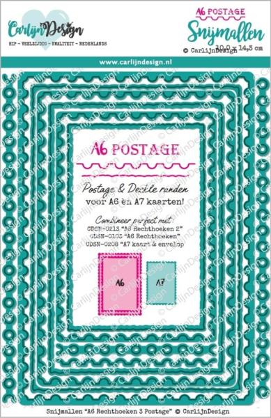 Carlijn Design - Stanzschablone "Rectangles 3 Postage " Dies 