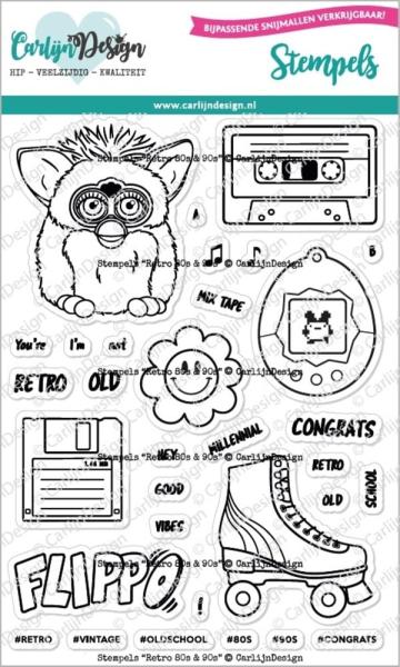 Carlijn Design - Stempelset "80s & 90s" Clear Stamp 