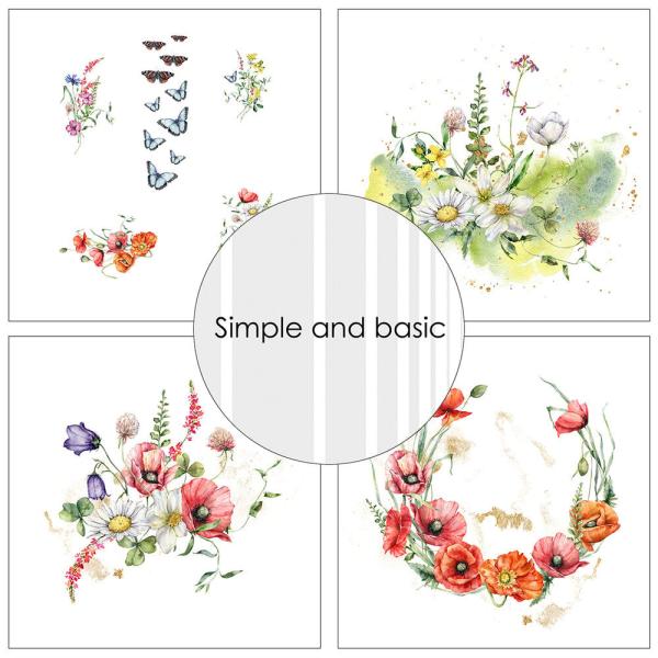 Simple and Basic - Designpapier "Summer Meadow" Paper Pack 6x6 Inch - 24 Bogen 