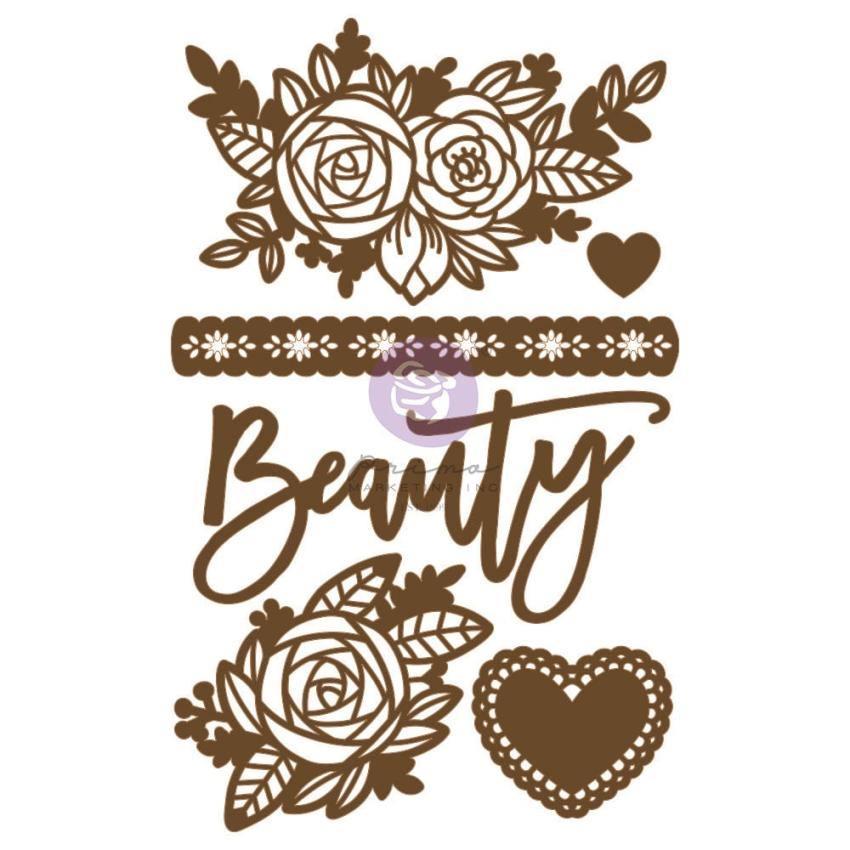 Prima Marketing - Stanzteile "Beauty Arises" Chipboard Die Cut