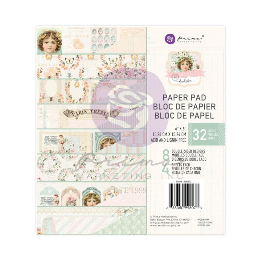 Prima Marketing - Designpapier "Miel" Paper Pack 6x6 Inch - 32 Bogen