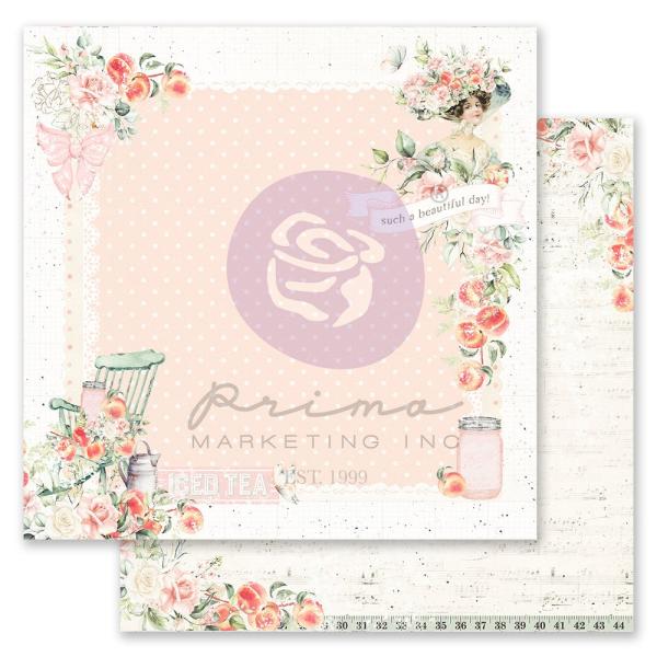 Prima Marketing - Designpapier "Peach Tea" Paper Pack 12x12 Inch - 24 Bogen