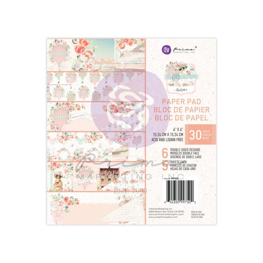 Prima Marketing - Designpapier "Peach Tea" Paper Pack 6x6 Inch - 30 Bogen