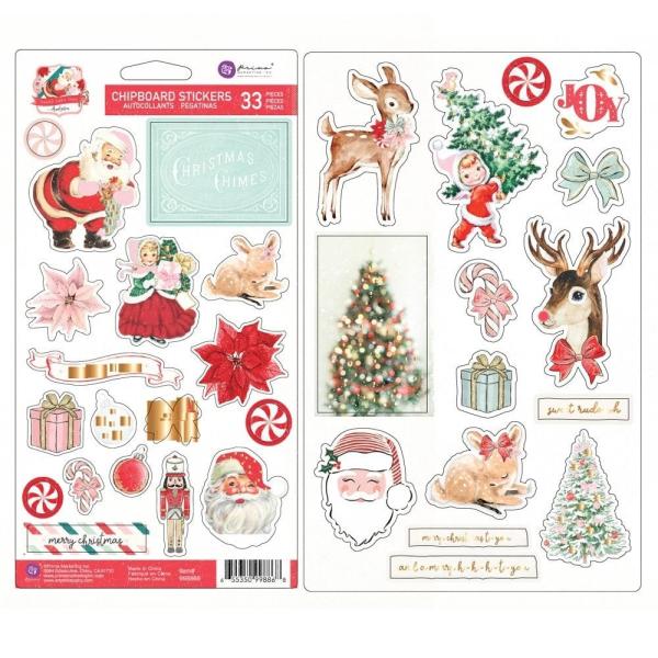 Prima Marketing - Aufkleber "Candy Cane Lane" Chipboard Sticker 