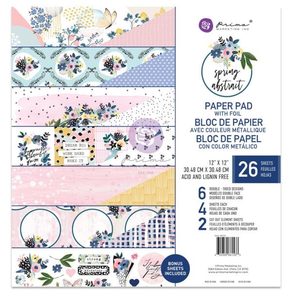 Prima Marketing - Designpapier "Spring Abstract" Paper Pack 12x12 Inch - 26 Bogen