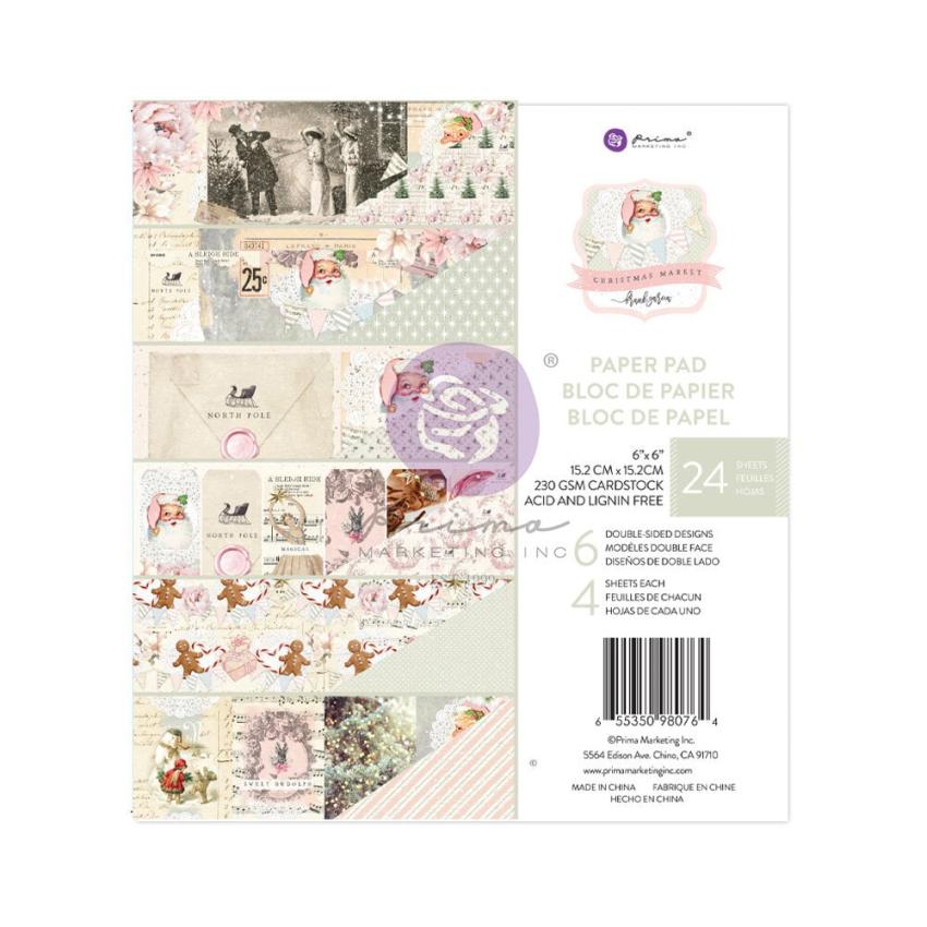 Prima Marketing - Designpapier "Christmas Market" Paper Pack 6x6 Inch - 24 Bogen