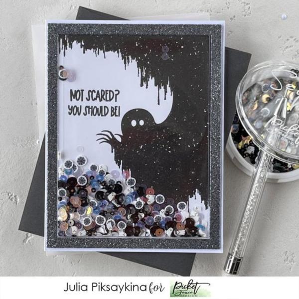 Picket Fence Studios - Stempelset "Not scared? You should be!" Clear stamps