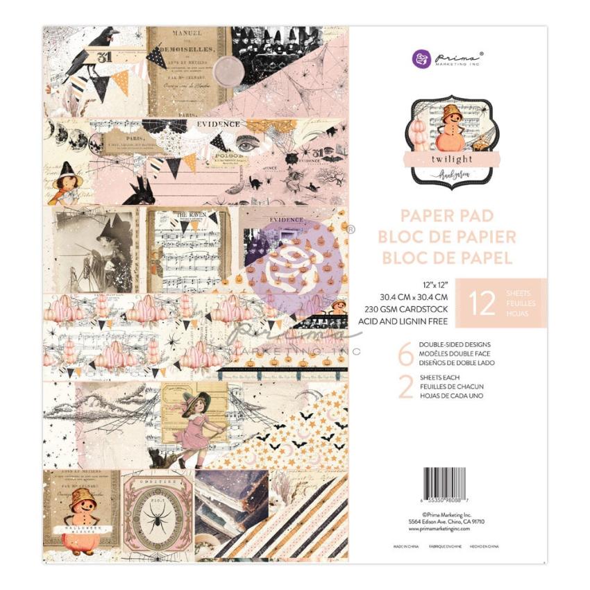 Prima Marketing - Designpapier "Twilight" Paper Pack 12x12 Inch - 12 Bogen