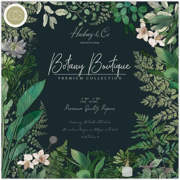 Craft Consortium - Designpapier "Botany Boutique" Paper Pad 12x12 Inch - 30 Bogen