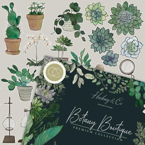 Craft Consortium - Designpapier "Botany Boutique" Paper Pad 6x6 Inch - 40 Bogen