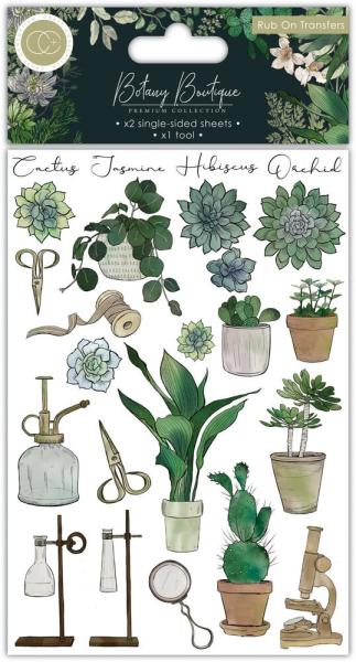 Craft Consortium - Transfer Aufkleber "Botany Boutique" Rub-Ons Sticker 