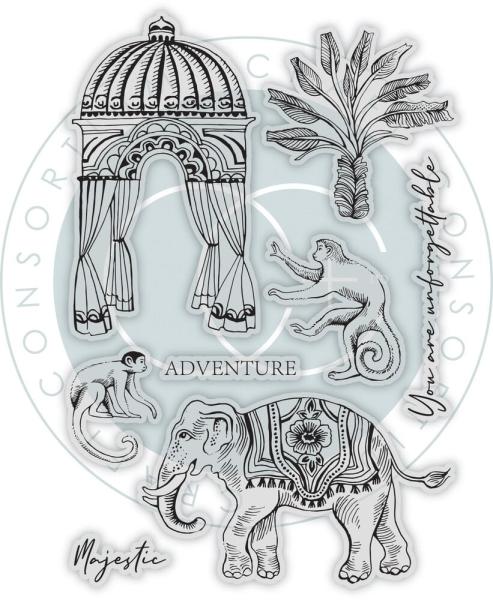 Craft Consortium - Stempelset "Majestic" Clear Stamps