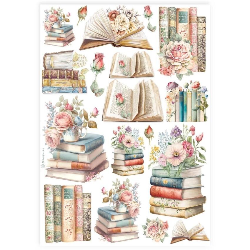 Stamperia - Decopatch Papier "Books" Decoupage A4 - 6 Bogen  