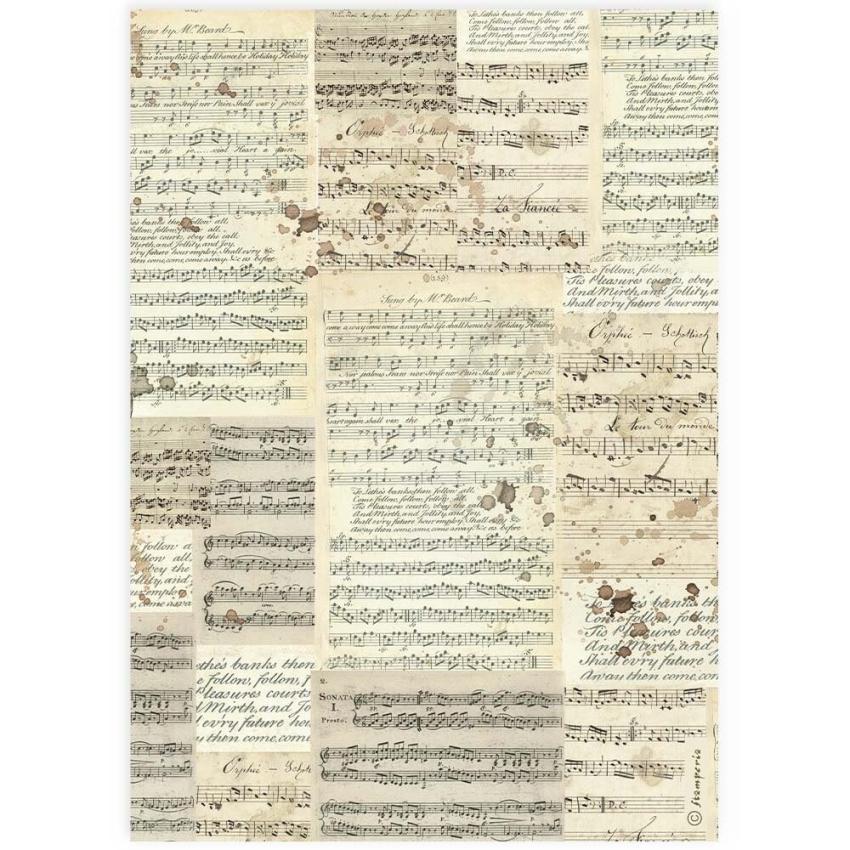 Stamperia - Decopatch Papier "Music" Decoupage A4 - 6 Bogen  