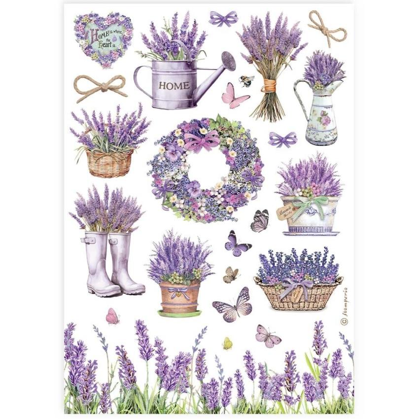 Stamperia - Decopatch Papier "Provence Accessories" Decoupage A4 - 6 Bogen  