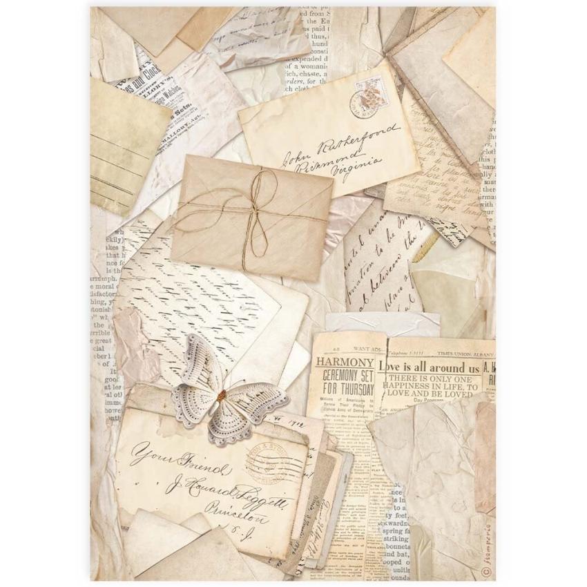 Stamperia - Decopatch Papier "Postal Cards" Decoupage A4 - 6 Bogen  