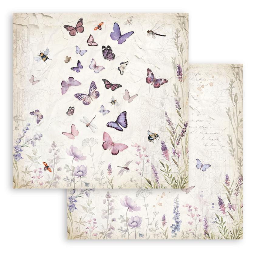 Stamperia - Designpapier "Lavender" Paper Pack 12x12 Inch - 10 Bogen