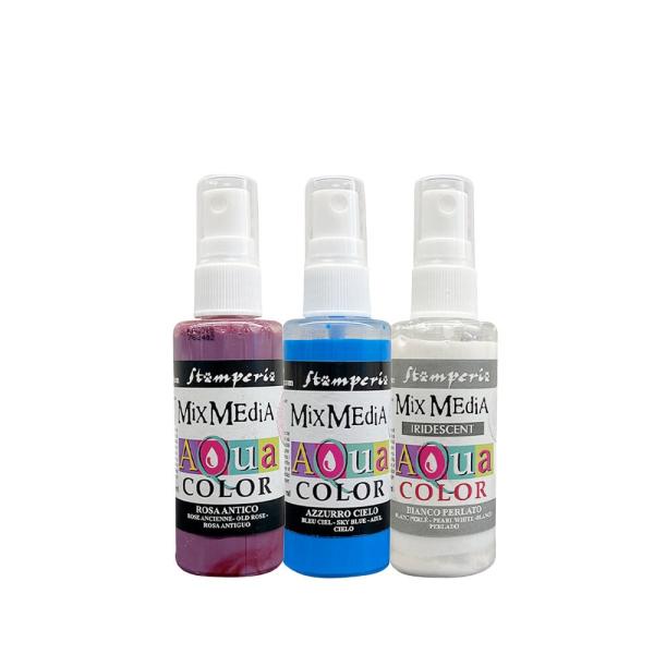 Stamperia - Aquarellfarbe "Lavender" Aquacolor Paint Kit 3x30ml