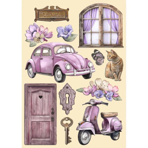 Stamperia - Holzteile A5 "Lavender" Wooden Shapes