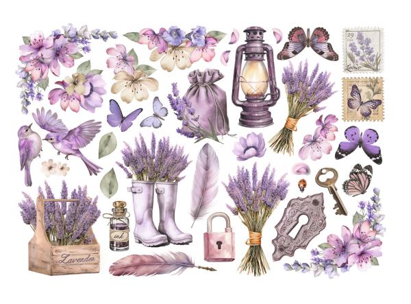 Stamperia - Stanzteile "Lavender" Die Cuts Ephemera