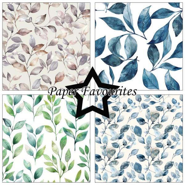 Paper Favourites - Designpapier "Iridescent Leaf Texture" Paper Pack 6x6 Inch - 24 Bogen