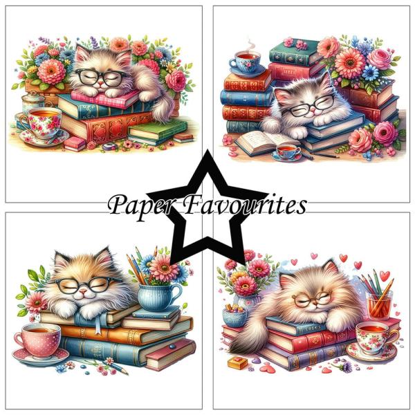 Paper Favourites - Designpapier "Sleeping Cats" Paper Pack 6x6 Inch - 24 Bogen