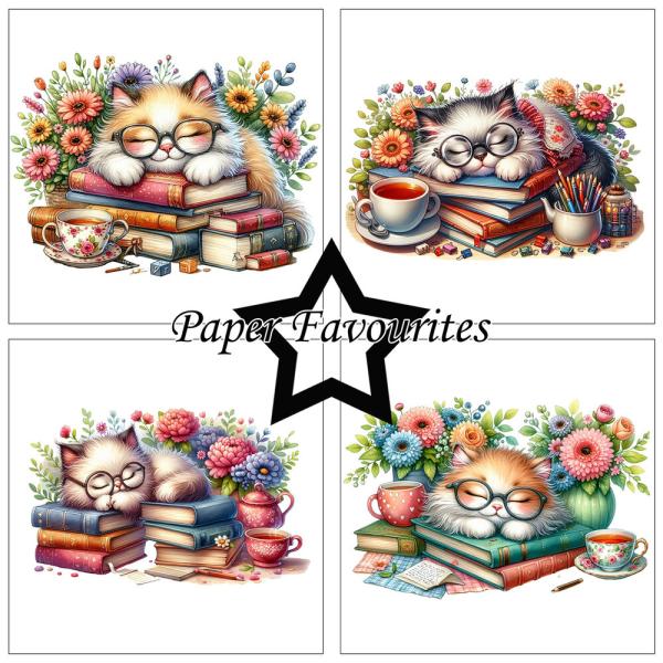 Paper Favourites - Designpapier "Sleeping Cats" Paper Pack 6x6 Inch - 24 Bogen