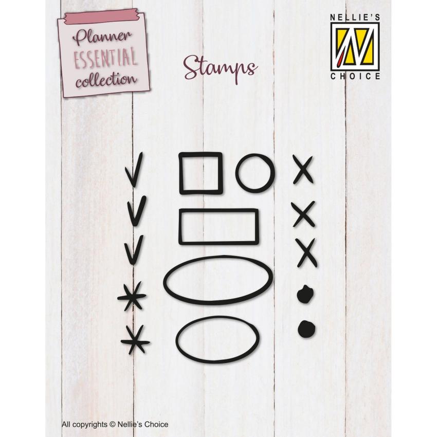 Nellie Snellen - Stempelset "Checkpoints 2" Clear Stamps Planer Essential Collection